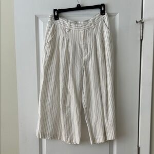 Maeve Avery Ivory Pinstripe Trousers